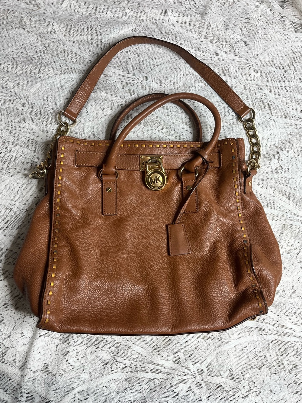 Michael Kors Hamilton Leather Handbag Tote Bag XL